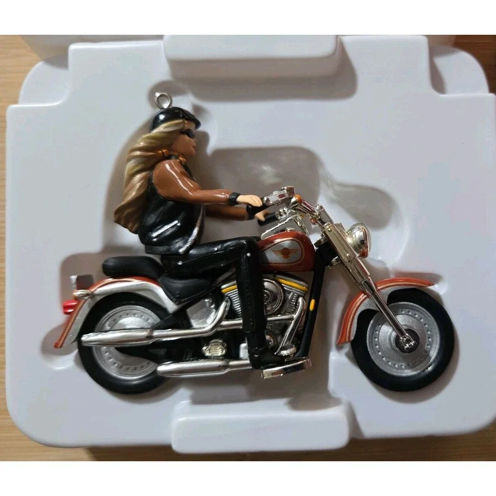 2001 Hallmark‎ Keepsake Barbie Harley-Davidson Motorcycle Ornament w Box